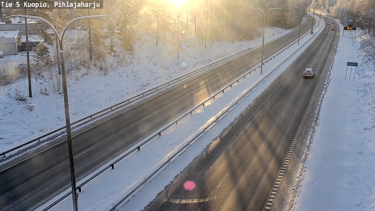 Kelikamerat Kuva Tie 5 Kuopio, Pihlajaharju, Kuopio, Pohjois-Savo