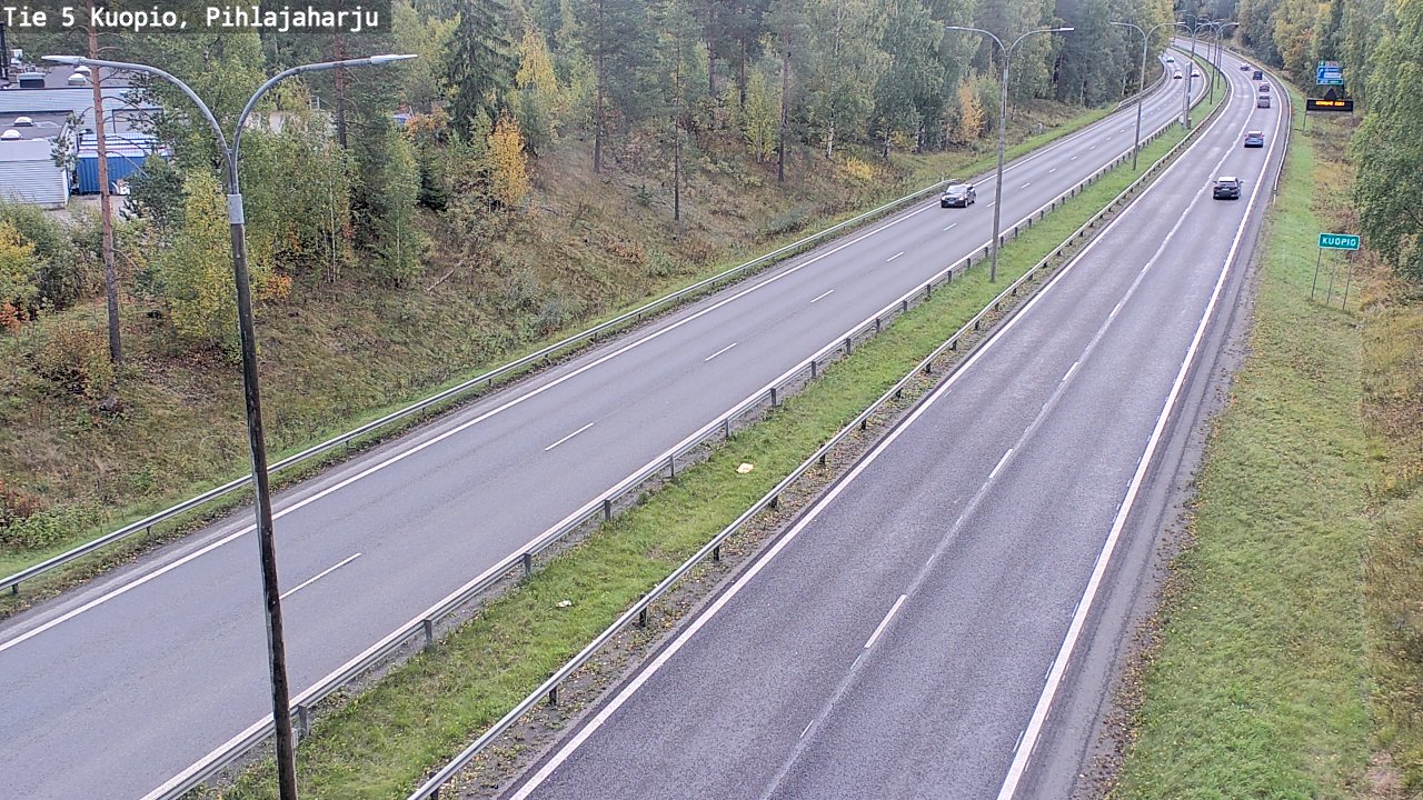Kelikamerat Kuva Tie 5 Kuopio, Pihlajaharju, Kuopio, Pohjois-Savo
