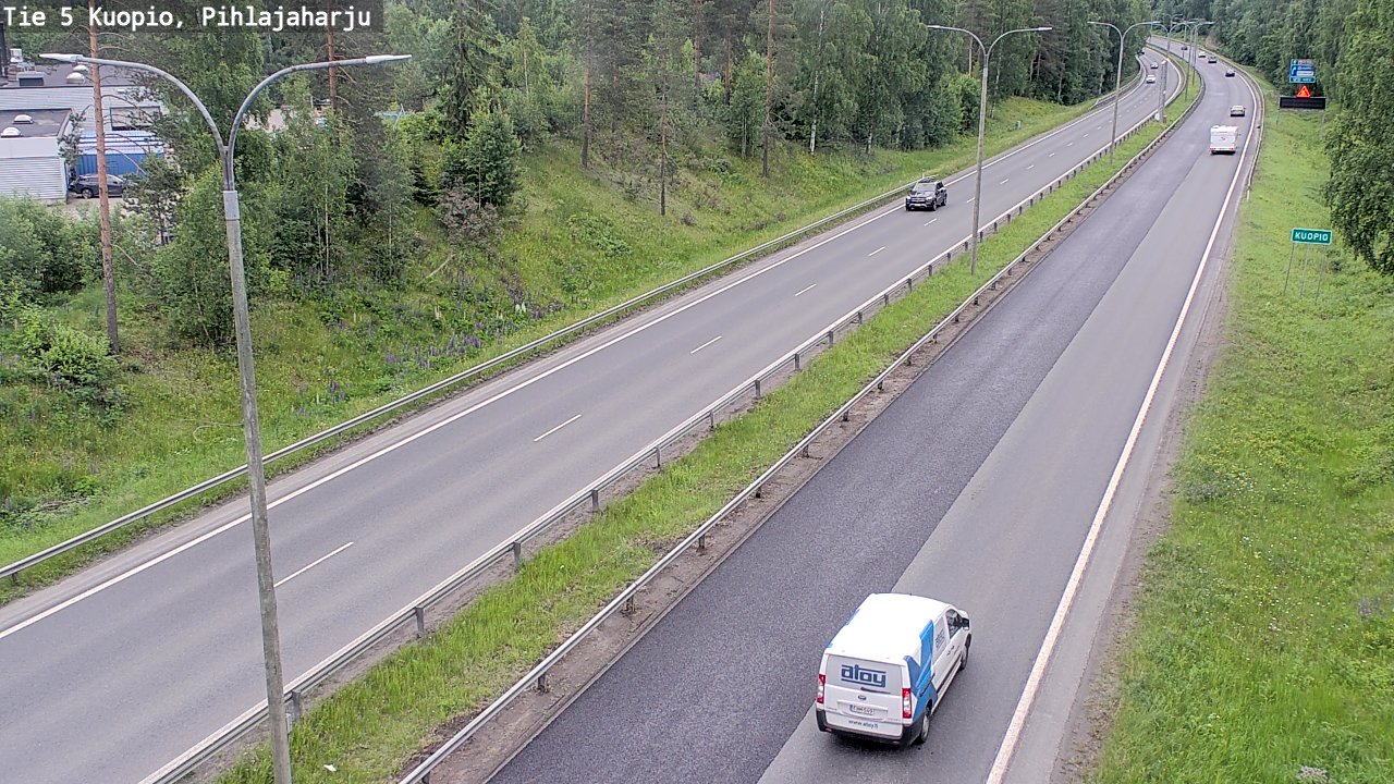 Kelikamerat Kuva Tie 5 Kuopio, Pihlajaharju, Kuopio, Pohjois-Savo