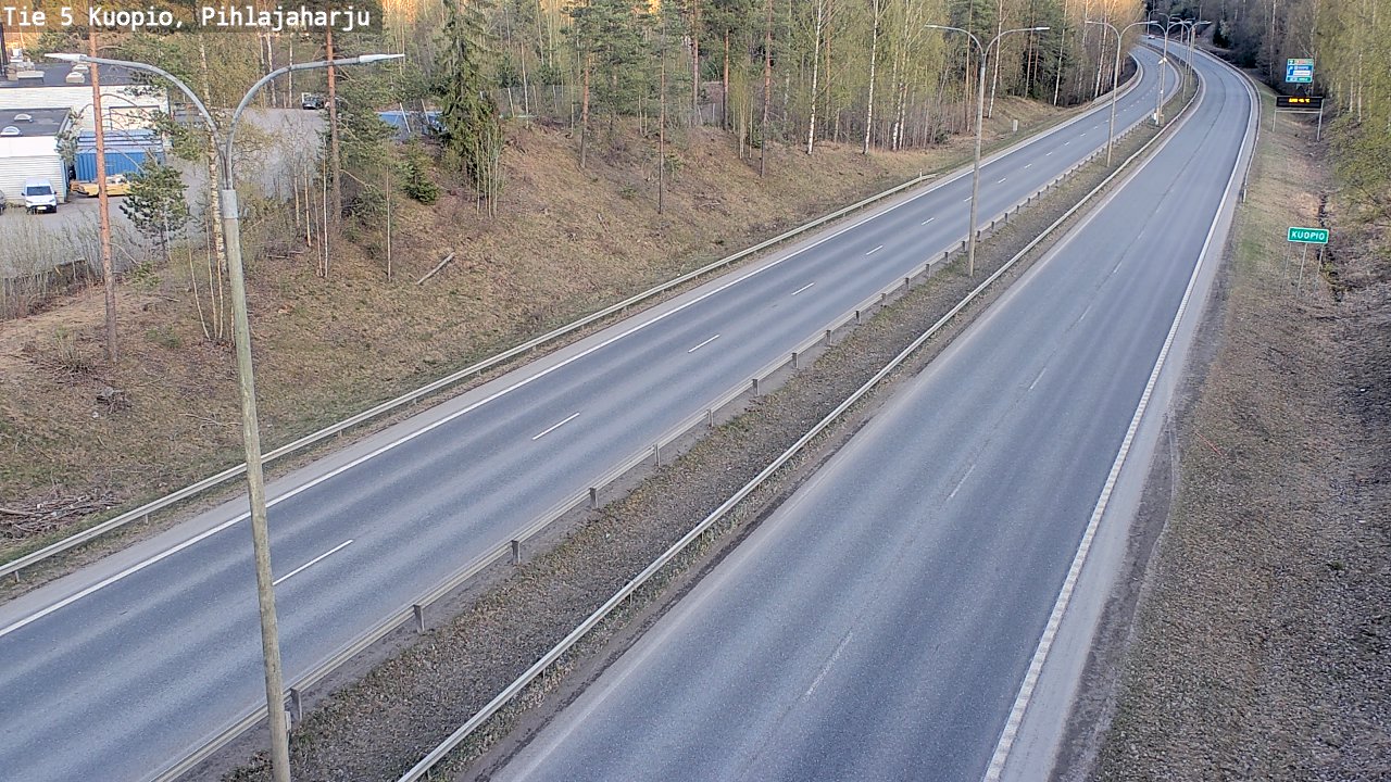Weather Camera Image Road 5 Kuopio, Pihlajaharju, Kuopio, Pohjois-Savo