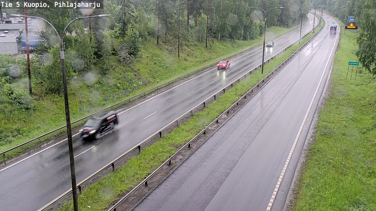 Weather Camera Image Väg 5 Kuopio, Pihlajaharju, Kuopio, Pohjois-Savo