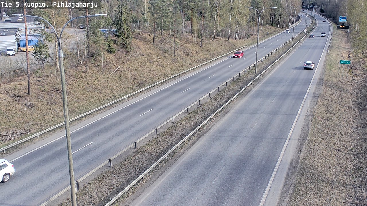 Weather Camera Image Road 5 Kuopio, Pihlajaharju, Kuopio, Pohjois-Savo
