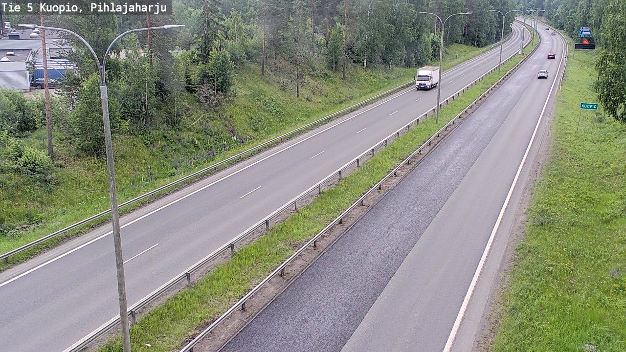 Kelikamerat Kuva Tie 5 Kuopio, Pihlajaharju, Kuopio, Pohjois-Savo