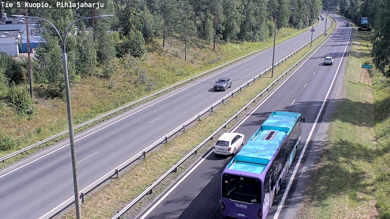 Kelikamerat Kuva Tie 5 Kuopio, Pihlajaharju, Kuopio, Pohjois-Savo