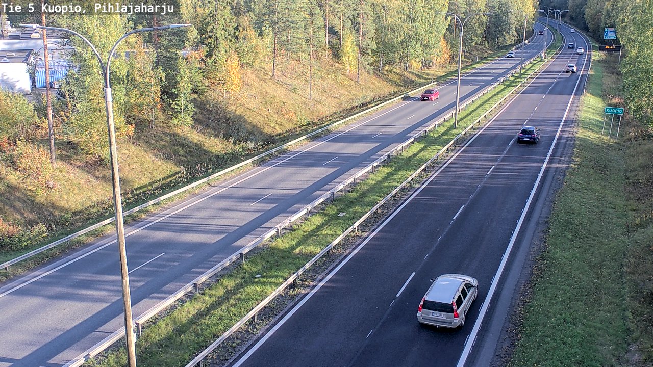 Kelikamerat Kuva Tie 5 Kuopio, Pihlajaharju, Kuopio, Pohjois-Savo
