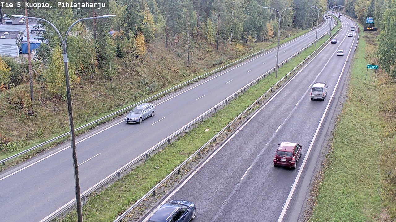 Kelikamerat Kuva Tie 5 Kuopio, Pihlajaharju, Kuopio, Pohjois-Savo