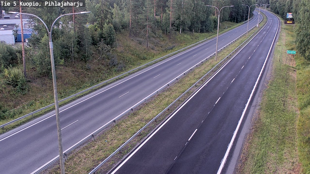 Kelikamerat Kuva Tie 5 Kuopio, Pihlajaharju, Kuopio, Pohjois-Savo