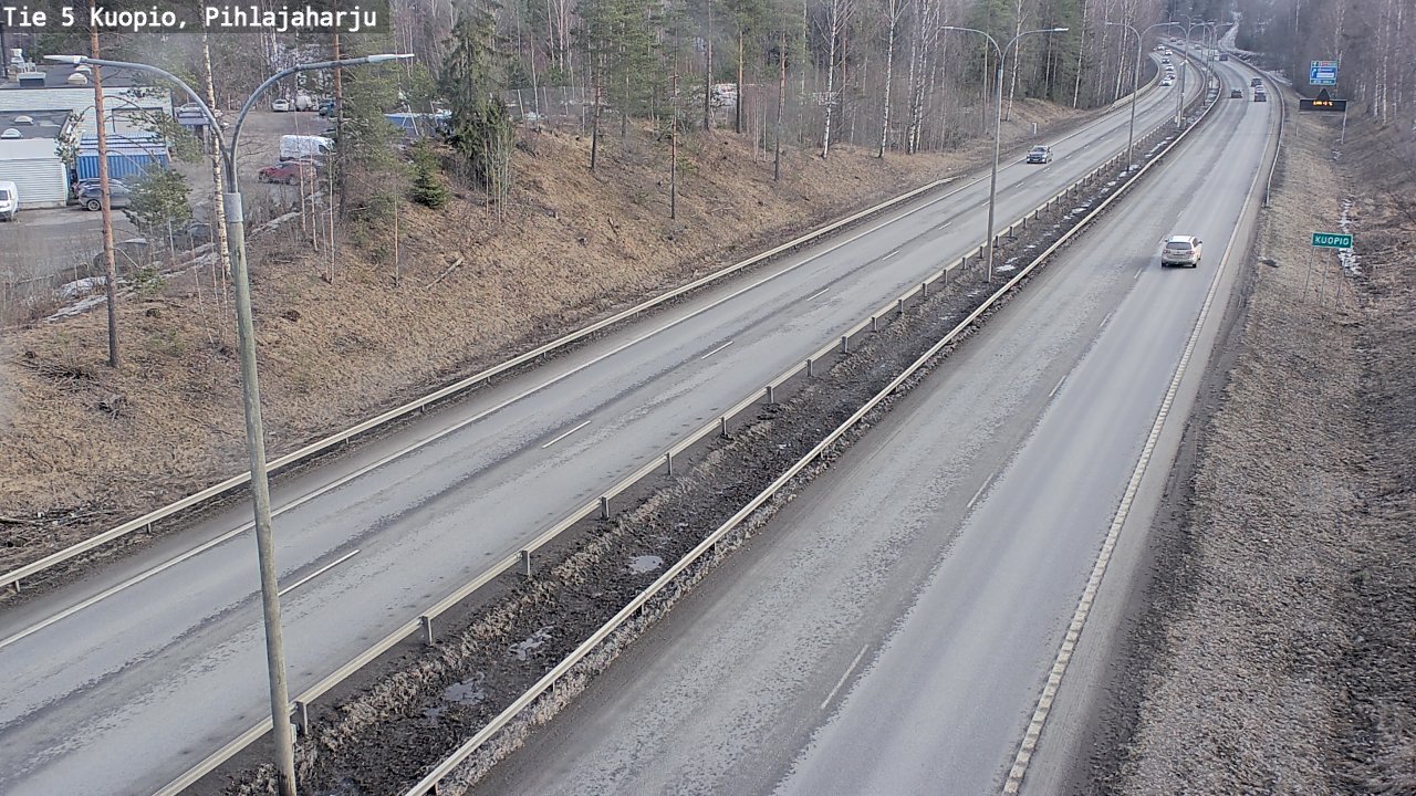 Weather Camera Image Road 5 Kuopio, Pihlajaharju, Kuopio, Pohjois-Savo