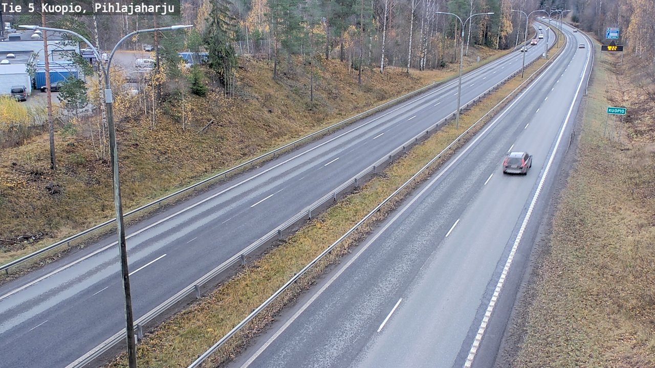 Weather Camera Image Väg 5 Kuopio, Pihlajaharju, Kuopio, Pohjois-Savo
