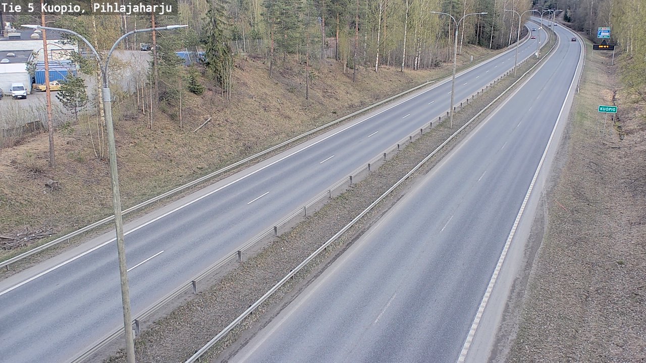 Weather Camera Image Road 5 Kuopio, Pihlajaharju, Kuopio, Pohjois-Savo