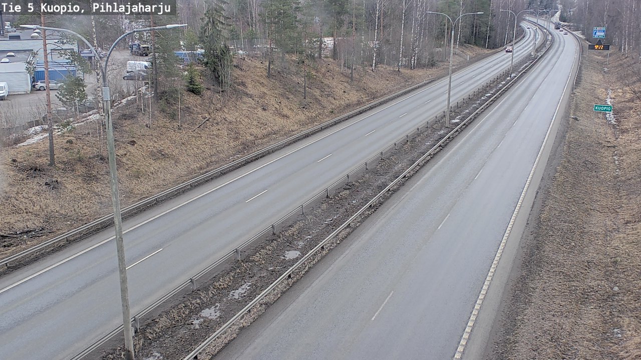 Weather Camera Image Road 5 Kuopio, Pihlajaharju, Kuopio, Pohjois-Savo