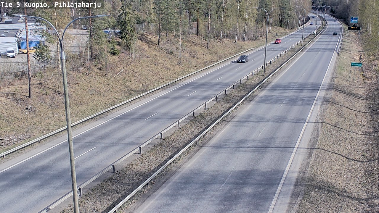 Weather Camera Image Road 5 Kuopio, Pihlajaharju, Kuopio, Pohjois-Savo