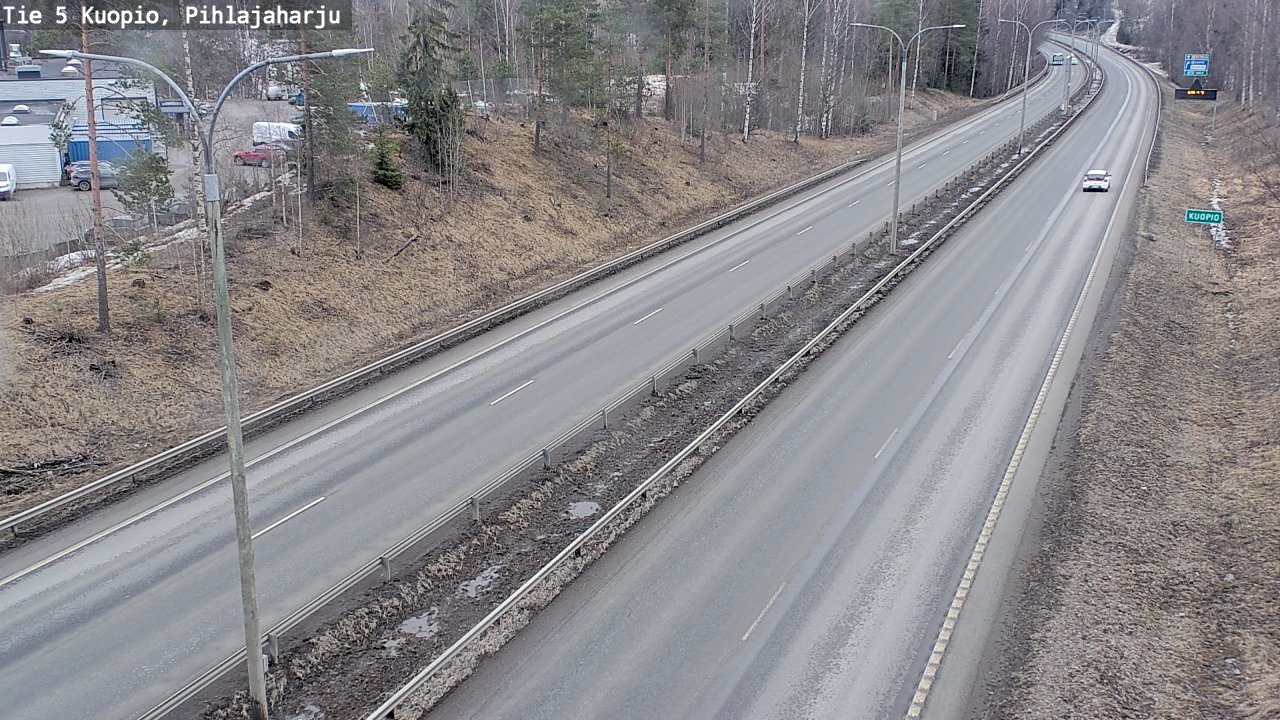 Weather Camera Image Road 5 Kuopio, Pihlajaharju, Kuopio, Pohjois-Savo