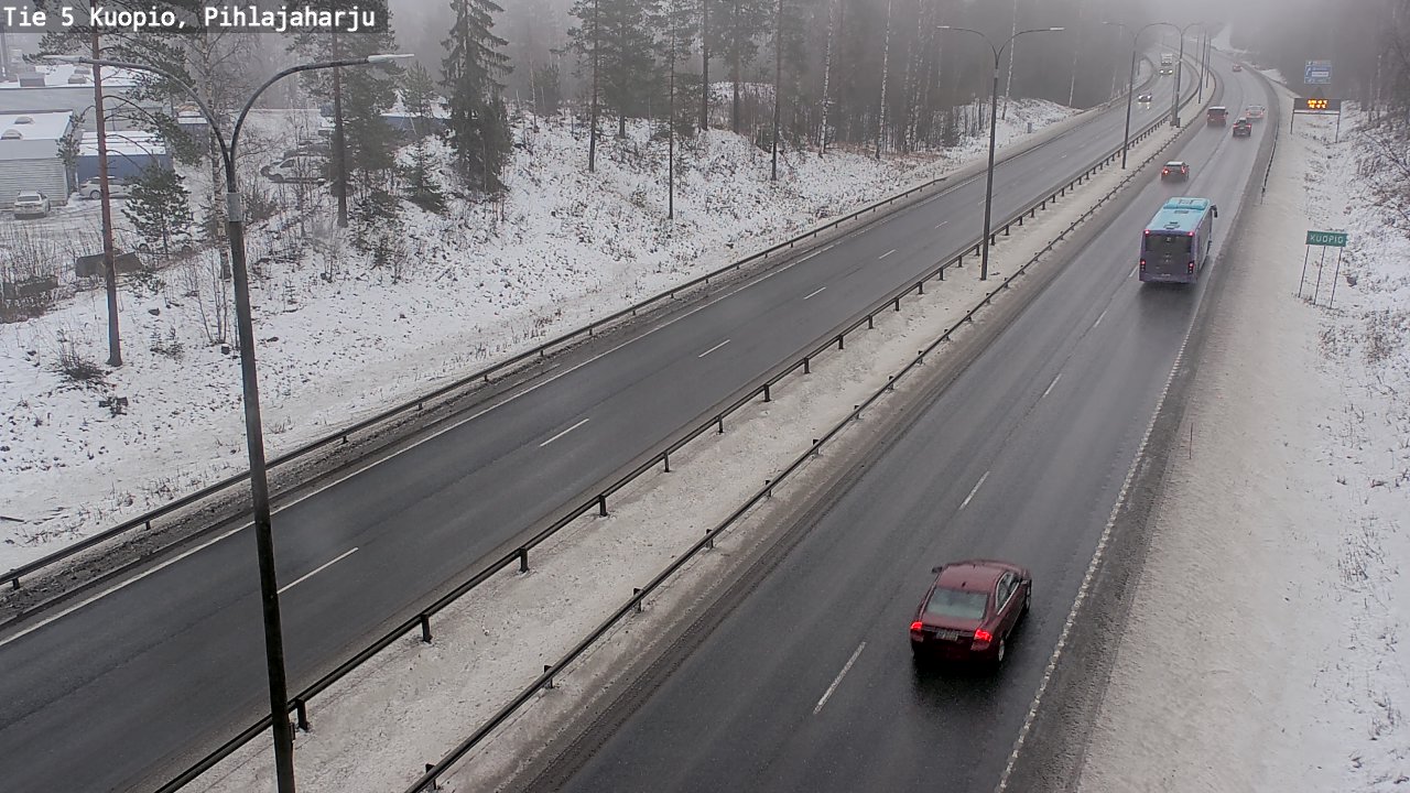 Weather Camera Image Road 5 Kuopio, Pihlajaharju, Kuopio, Pohjois-Savo