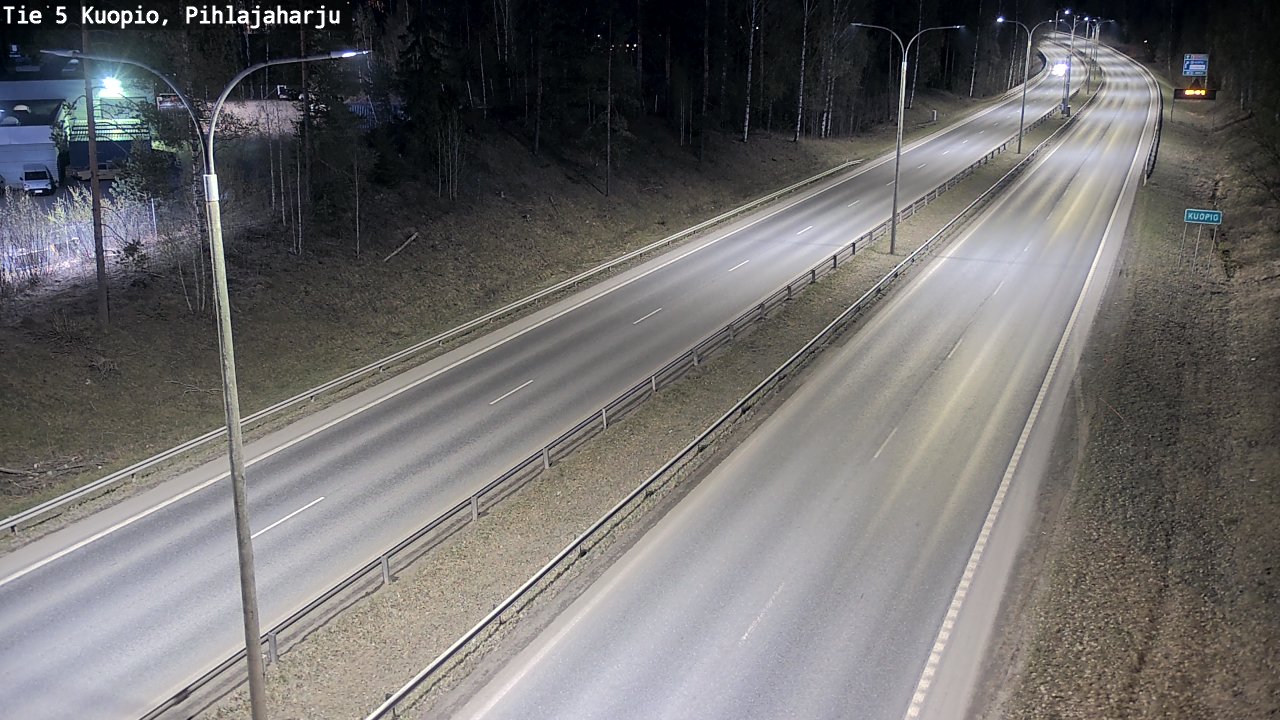 Weather Camera Image Road 5 Kuopio, Pihlajaharju, Kuopio, Pohjois-Savo