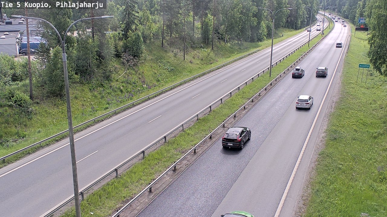 Kelikamerat Kuva Tie 5 Kuopio, Pihlajaharju, Kuopio, Pohjois-Savo