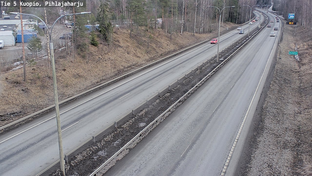 Weather Camera Image Väg 5 Kuopio, Pihlajaharju, Kuopio, Pohjois-Savo