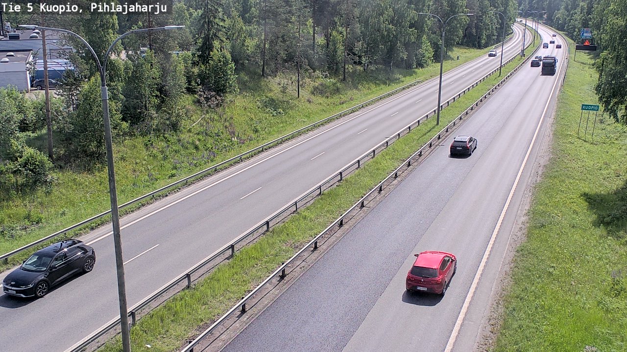 Kelikamerat Kuva Tie 5 Kuopio, Pihlajaharju, Kuopio, Pohjois-Savo