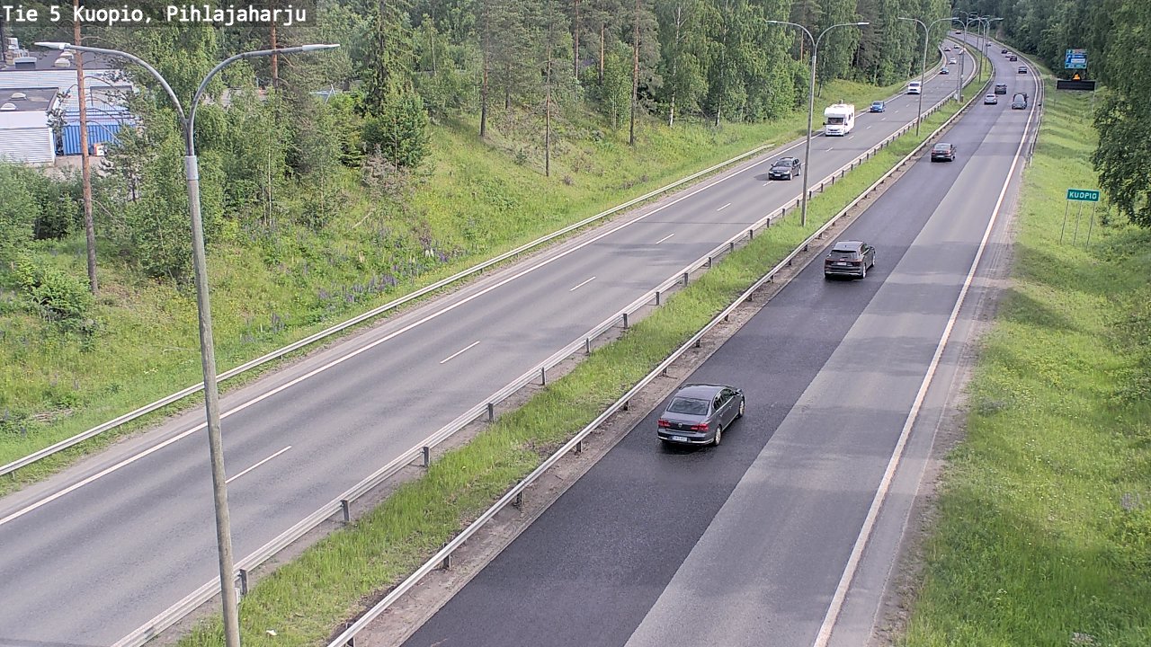 Kelikamerat Kuva Tie 5 Kuopio, Pihlajaharju, Kuopio, Pohjois-Savo