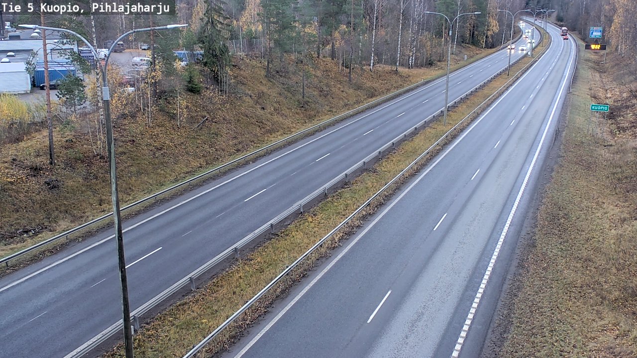 Weather Camera Image Väg 5 Kuopio, Pihlajaharju, Kuopio, Pohjois-Savo