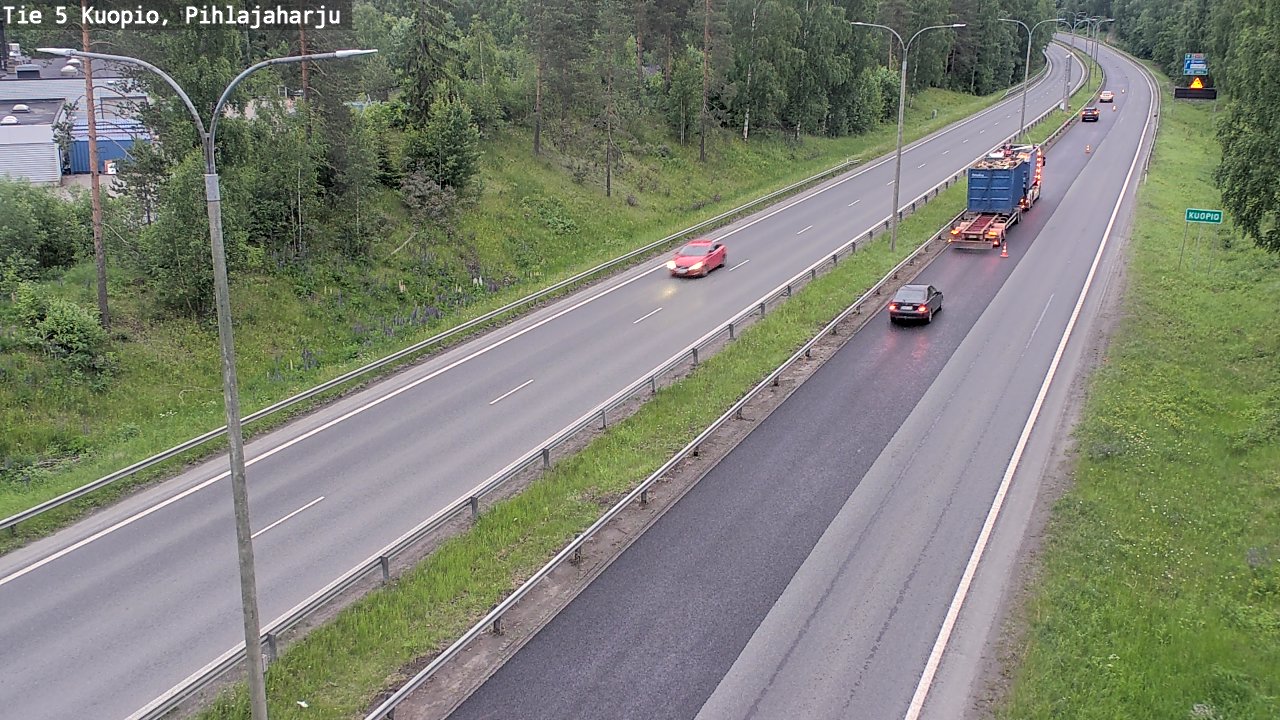 Kelikamerat Kuva Tie 5 Kuopio, Pihlajaharju, Kuopio, Pohjois-Savo