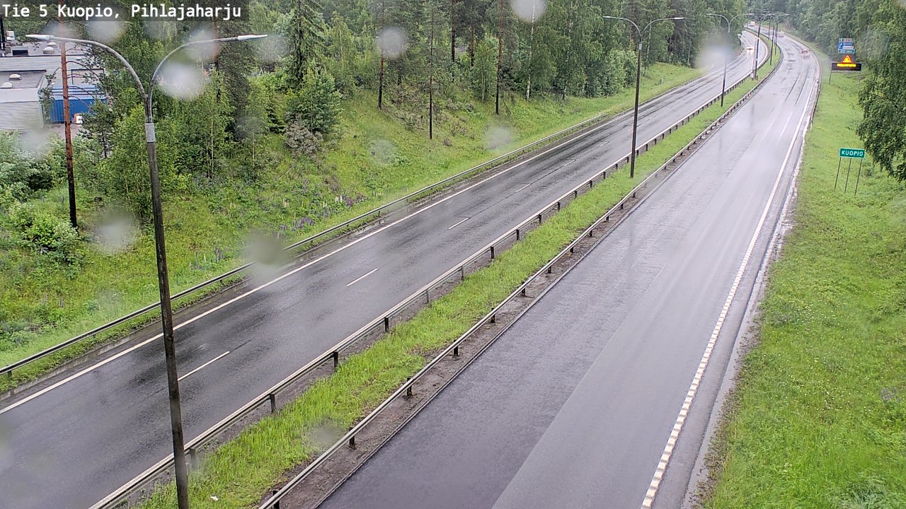 Kelikamerat Kuva Tie 5 Kuopio, Pihlajaharju, Kuopio, Pohjois-Savo