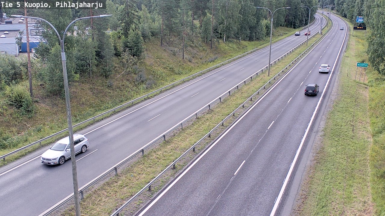 Weather Camera Image Väg 5 Kuopio, Pihlajaharju, Kuopio, Pohjois-Savo