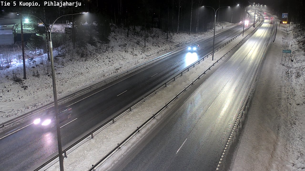 Weather Camera Image Road 5 Kuopio, Pihlajaharju, Kuopio, Pohjois-Savo
