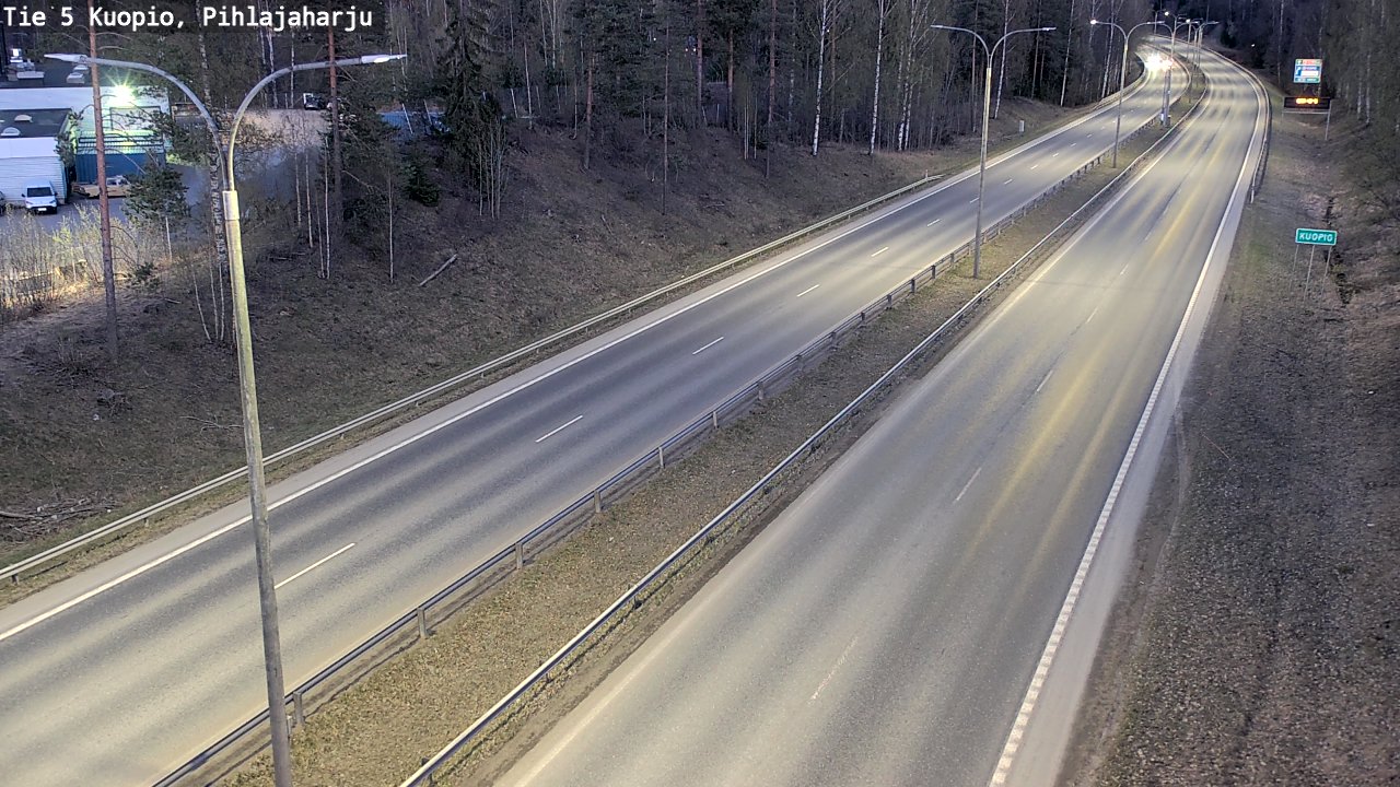 Weather Camera Image Road 5 Kuopio, Pihlajaharju, Kuopio, Pohjois-Savo