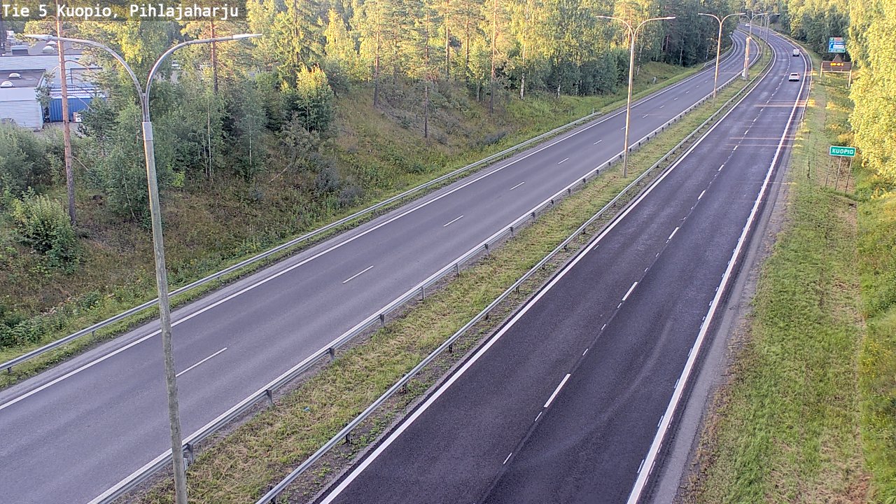 Weather Camera Image Väg 5 Kuopio, Pihlajaharju, Kuopio, Pohjois-Savo