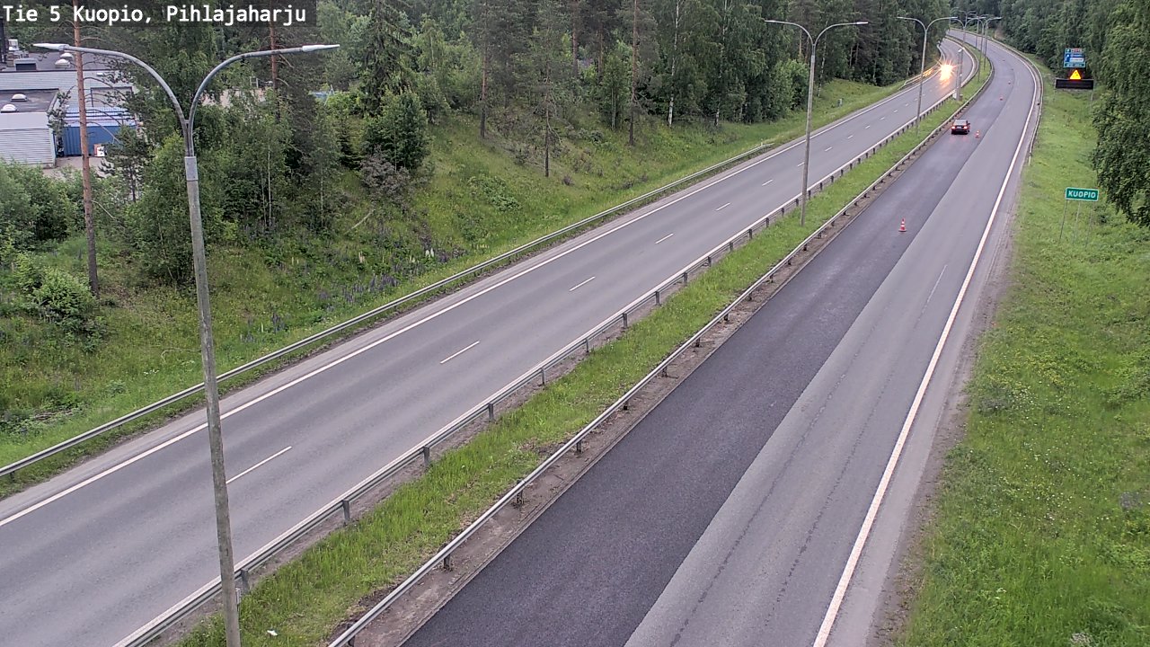 Kelikamerat Kuva Tie 5 Kuopio, Pihlajaharju, Kuopio, Pohjois-Savo