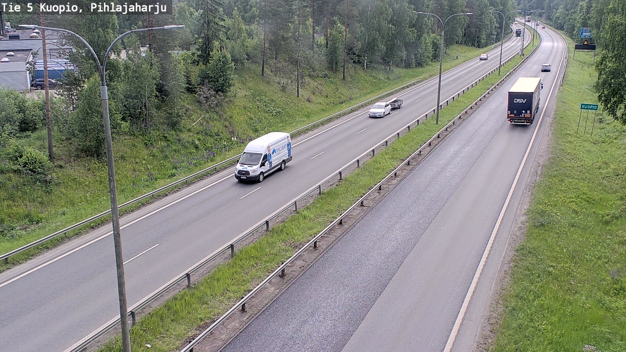 Kelikamerat Kuva Tie 5 Kuopio, Pihlajaharju, Kuopio, Pohjois-Savo