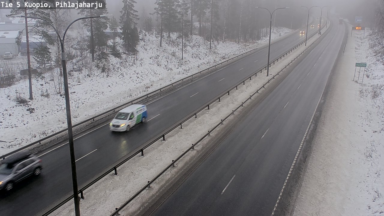 Weather Camera Image Road 5 Kuopio, Pihlajaharju, Kuopio, Pohjois-Savo