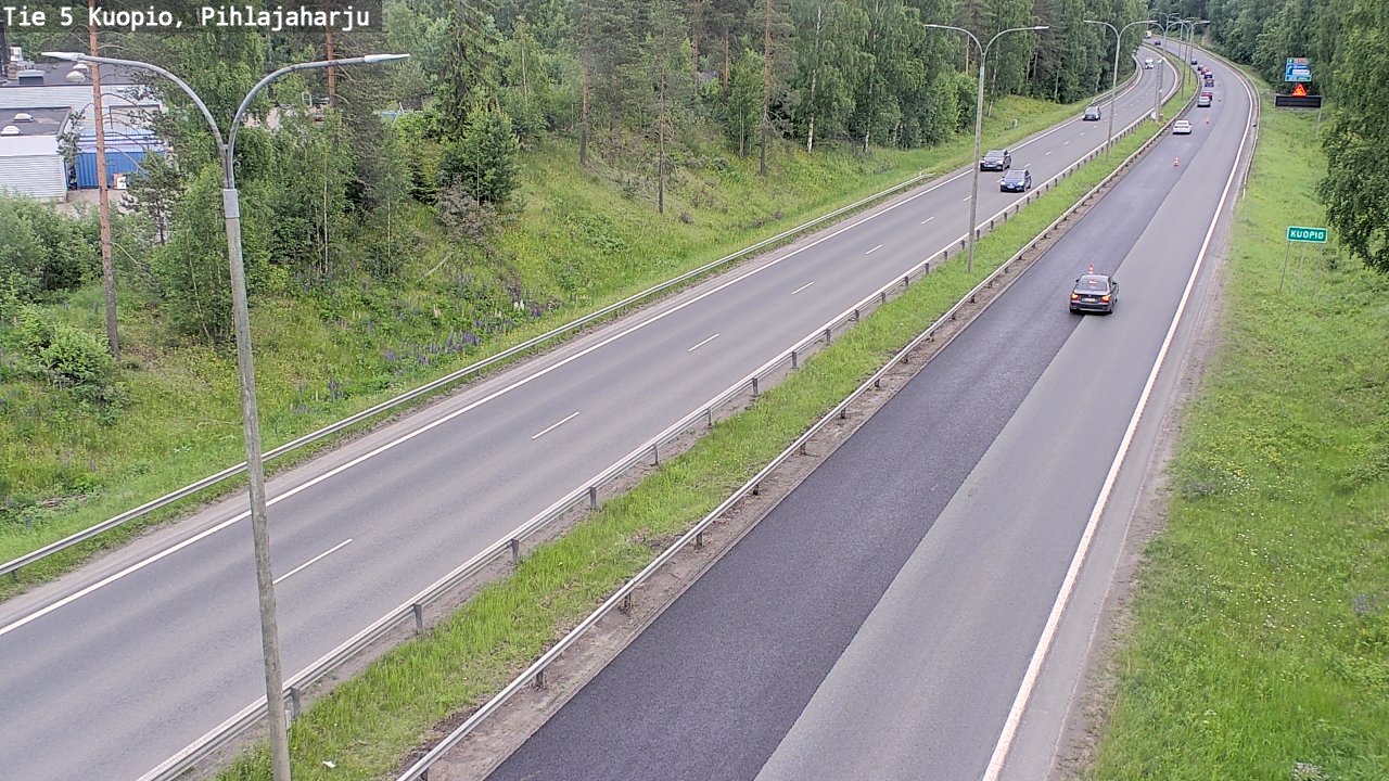 Kelikamerat Kuva Tie 5 Kuopio, Pihlajaharju, Kuopio, Pohjois-Savo