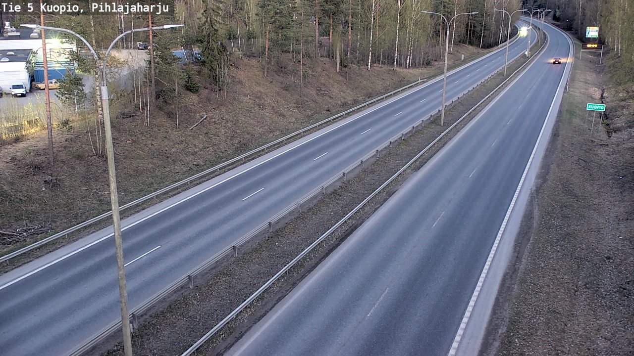 Kelikamerat Kuva Tie 5 Kuopio, Pihlajaharju, Kuopio, Pohjois-Savo