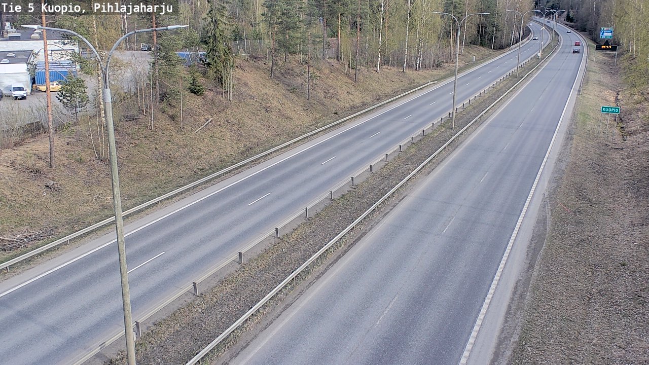 Weather Camera Image Road 5 Kuopio, Pihlajaharju, Kuopio, Pohjois-Savo