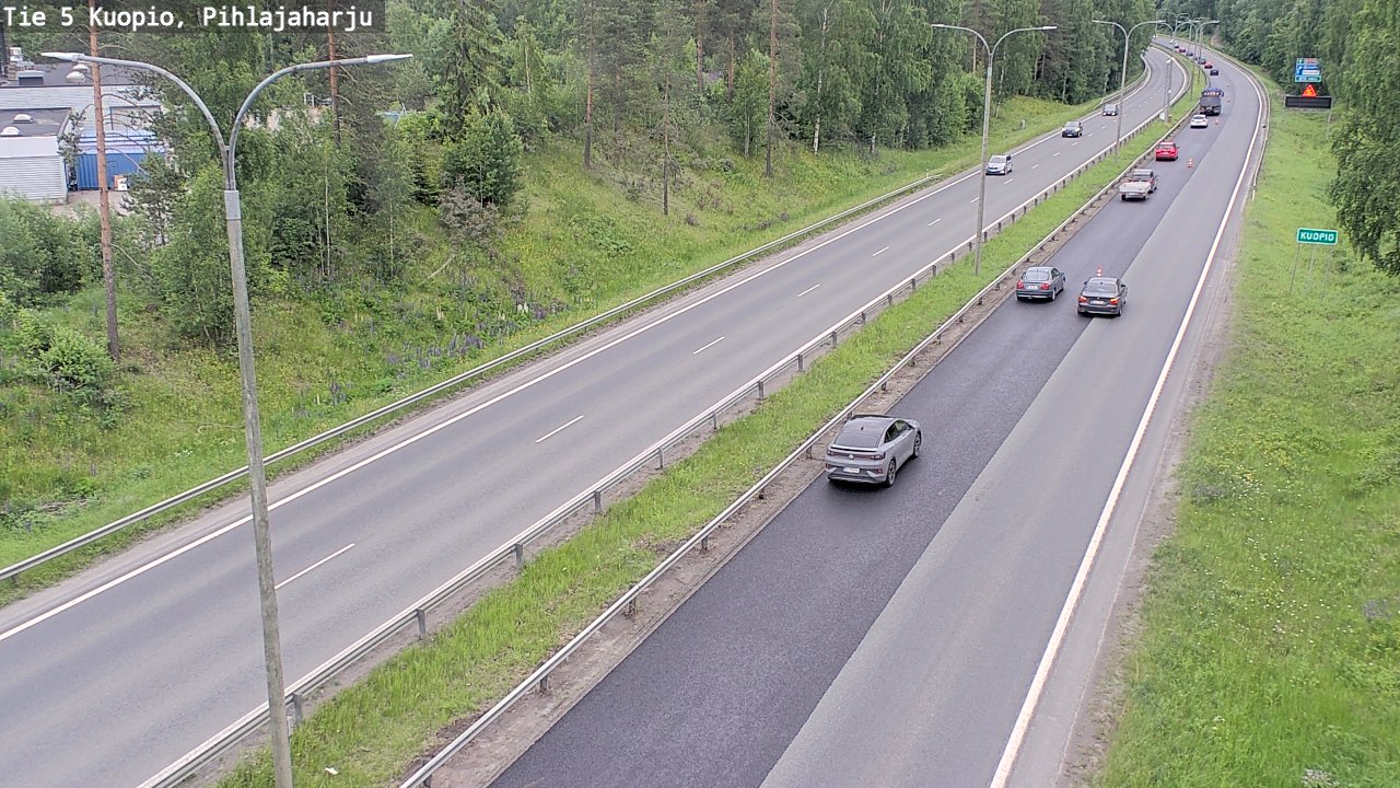 Kelikamerat Kuva Tie 5 Kuopio, Pihlajaharju, Kuopio, Pohjois-Savo