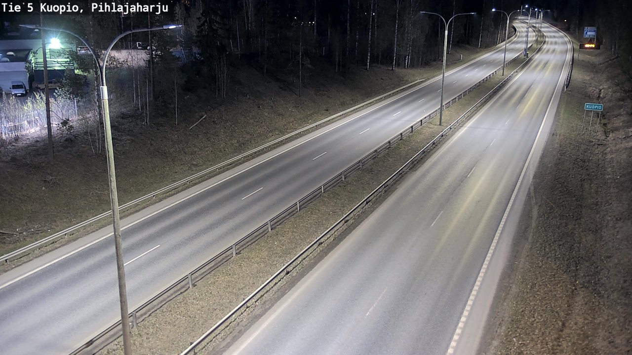 Weather Camera Image Road 5 Kuopio, Pihlajaharju, Kuopio, Pohjois-Savo