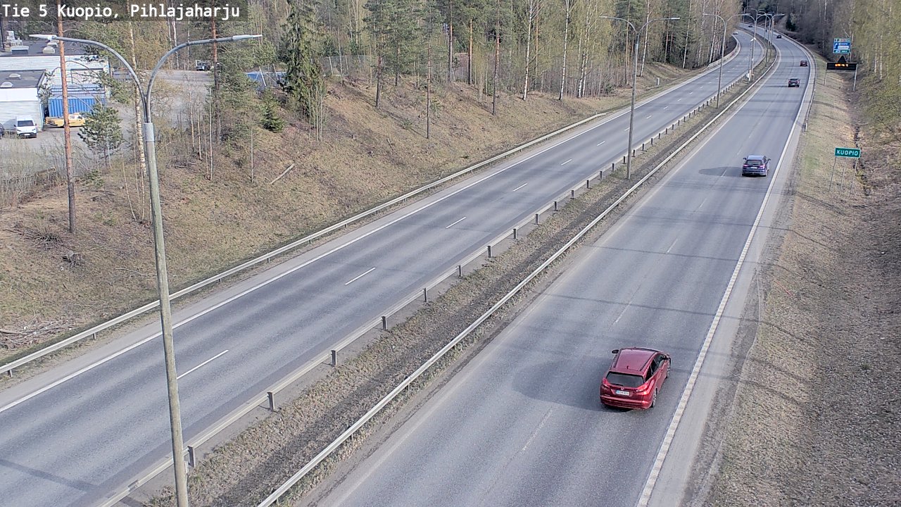 Weather Camera Image Road 5 Kuopio, Pihlajaharju, Kuopio, Pohjois-Savo