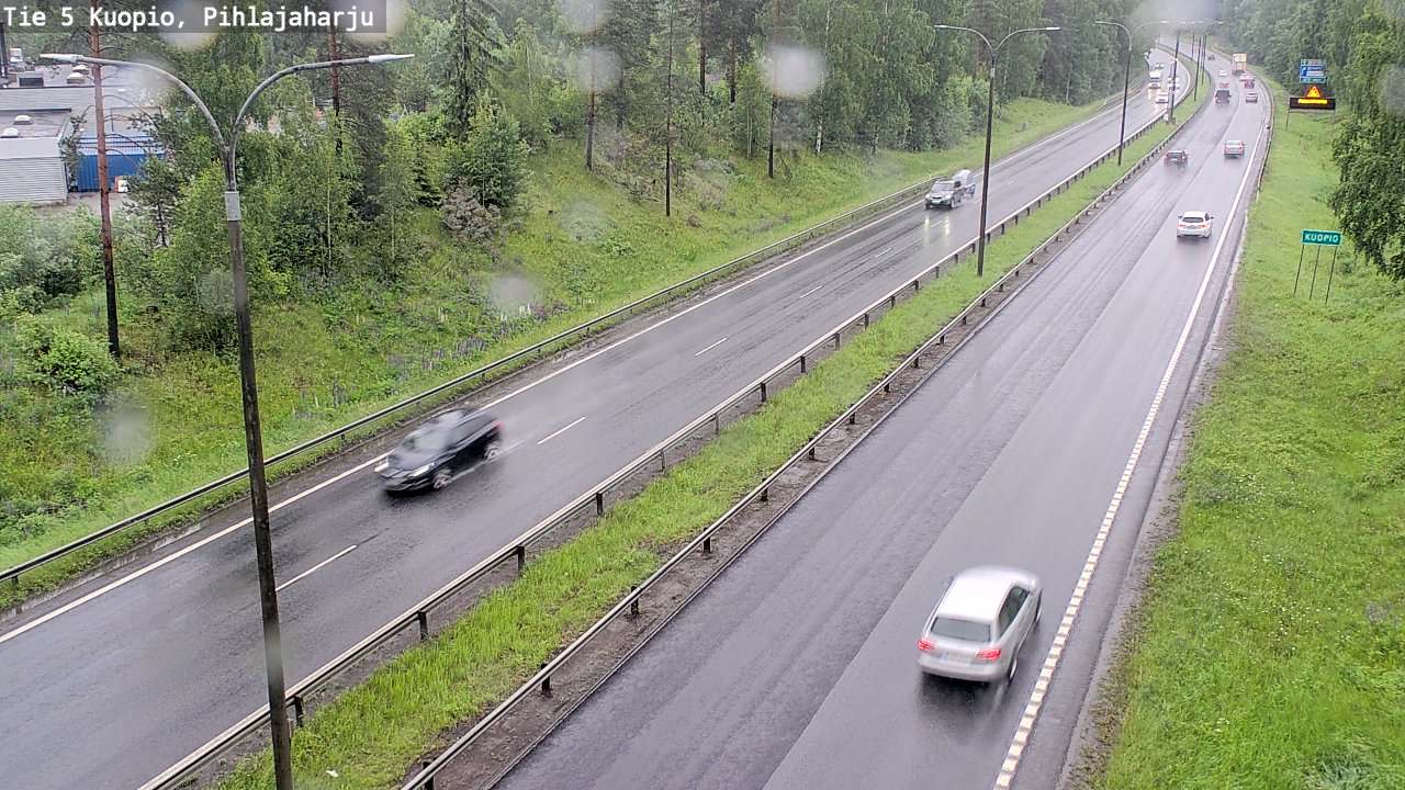 Weather Camera Image Väg 5 Kuopio, Pihlajaharju, Kuopio, Pohjois-Savo