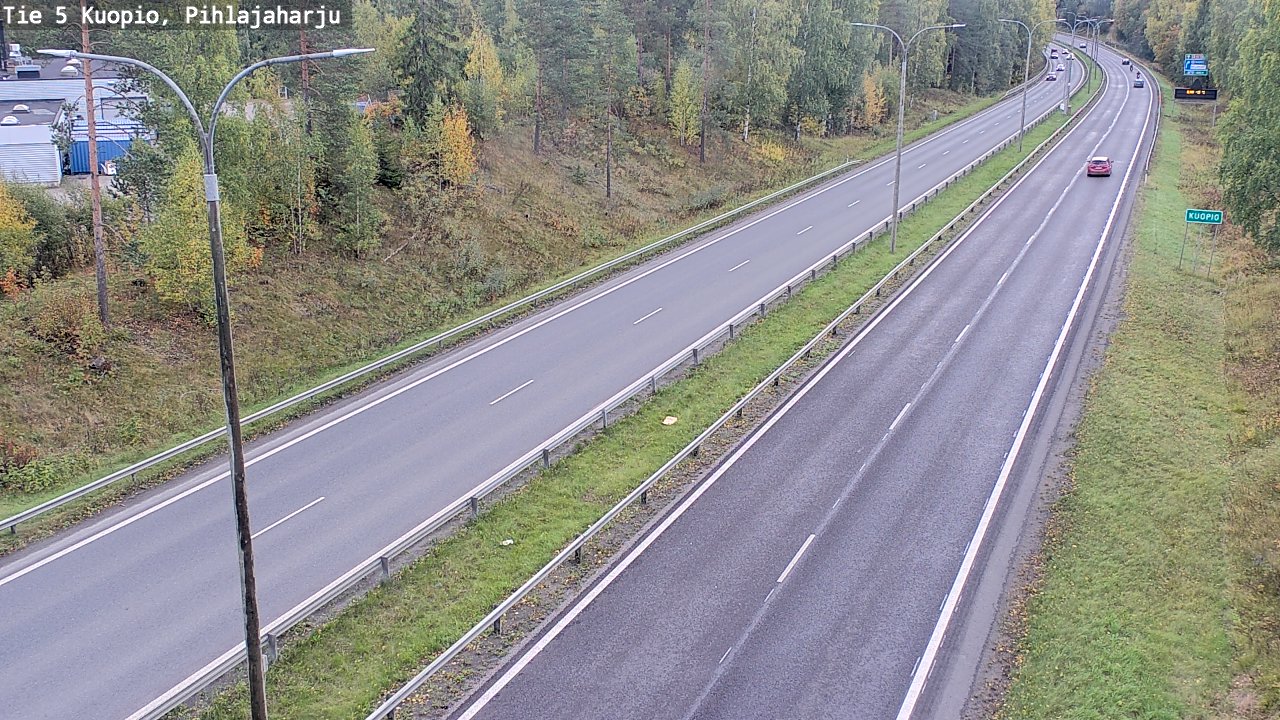 Kelikamerat Kuva Tie 5 Kuopio, Pihlajaharju, Kuopio, Pohjois-Savo