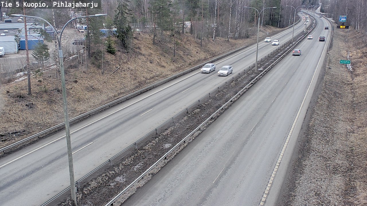 Weather Camera Image Väg 5 Kuopio, Pihlajaharju, Kuopio, Pohjois-Savo