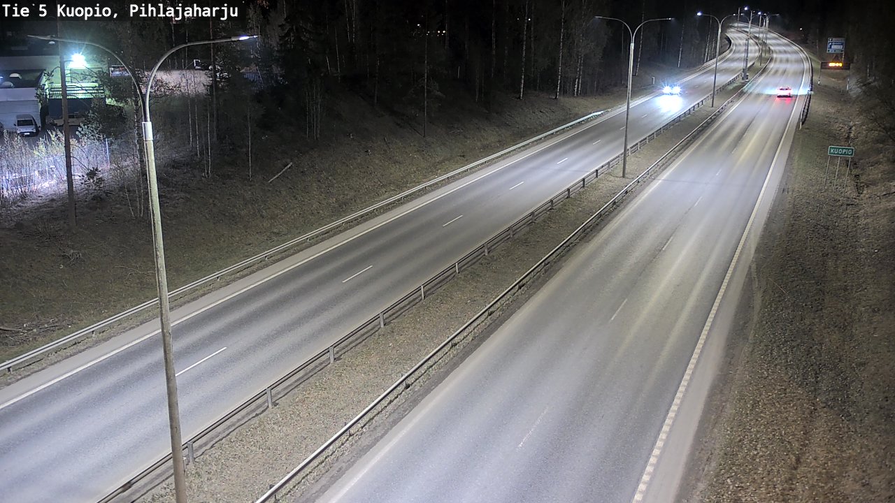 Weather Camera Image Road 5 Kuopio, Pihlajaharju, Kuopio, Pohjois-Savo