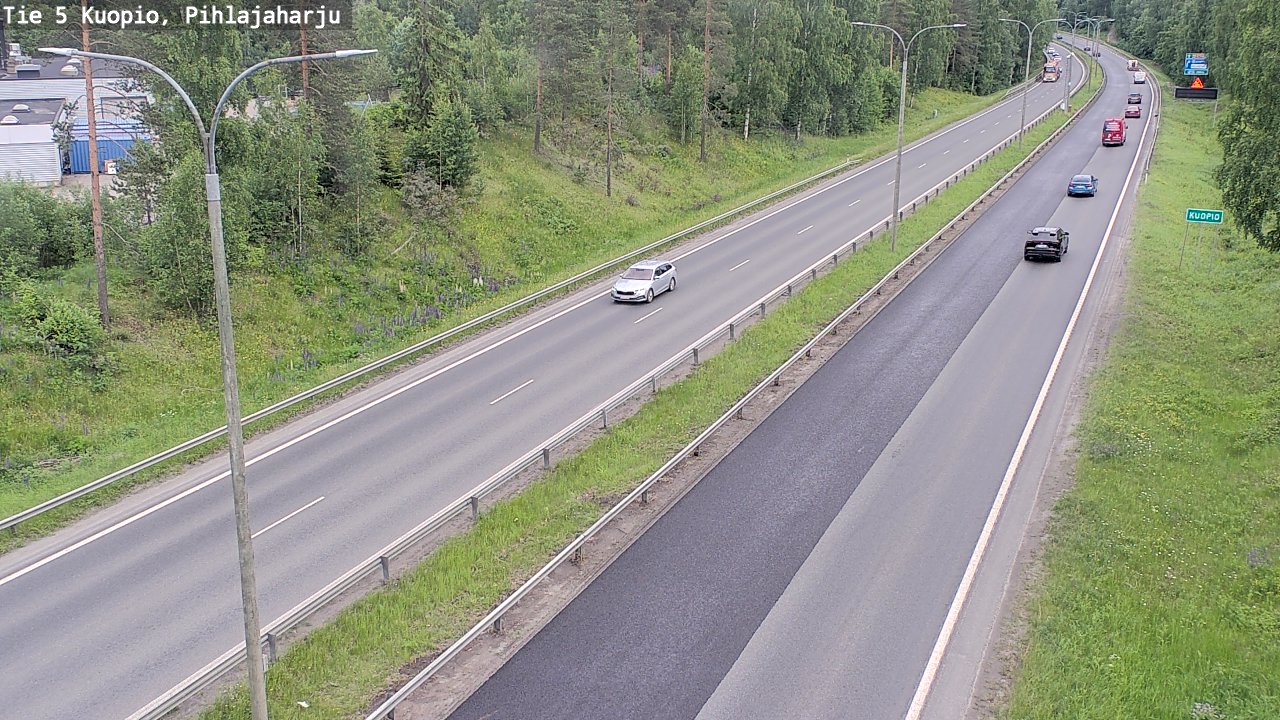 Kelikamerat Kuva Tie 5 Kuopio, Pihlajaharju, Kuopio, Pohjois-Savo