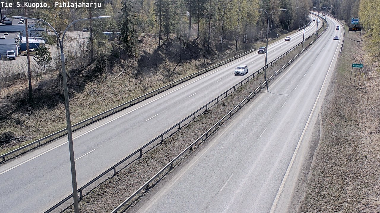 Weather Camera Image Road 5 Kuopio, Pihlajaharju, Kuopio, Pohjois-Savo