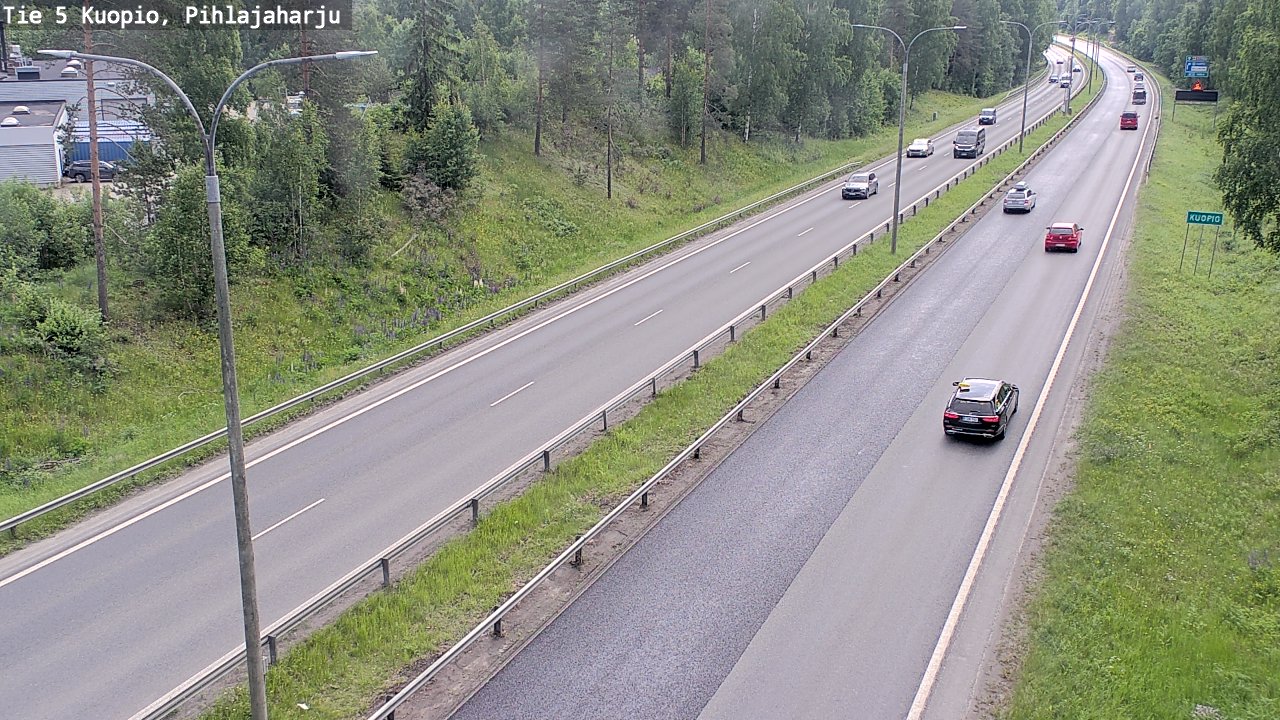 Kelikamerat Kuva Tie 5 Kuopio, Pihlajaharju, Kuopio, Pohjois-Savo