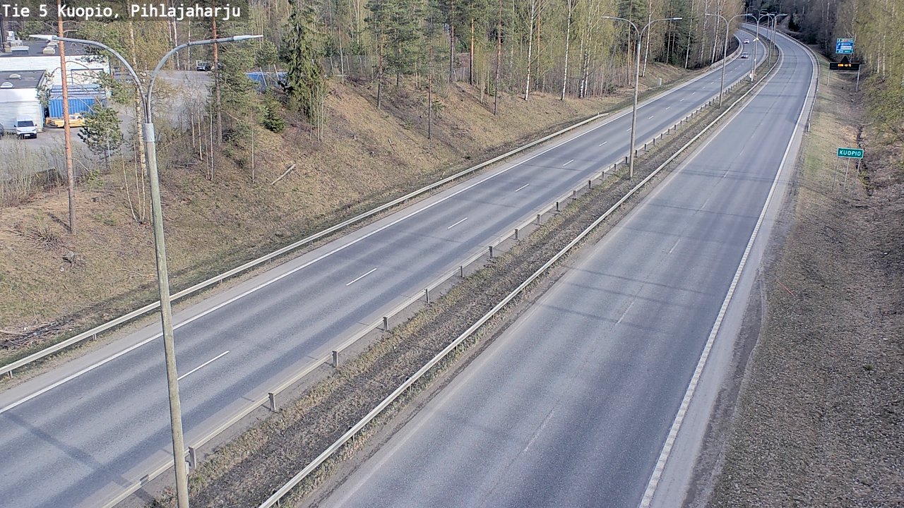 Weather Camera Image Road 5 Kuopio, Pihlajaharju, Kuopio, Pohjois-Savo