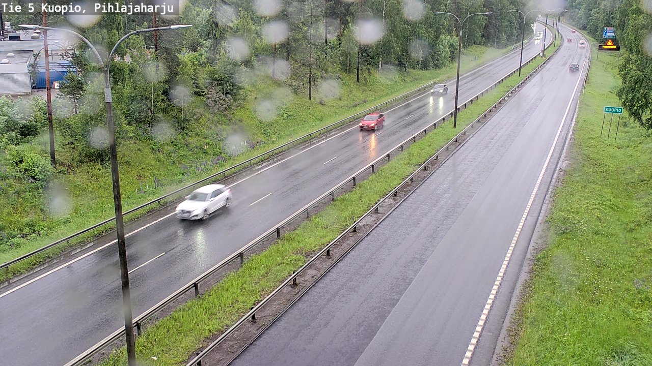 Weather Camera Image Väg 5 Kuopio, Pihlajaharju, Kuopio, Pohjois-Savo
