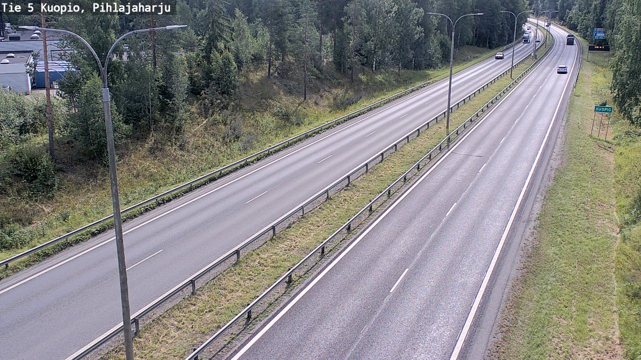 Kelikamerat Kuva Tie 5 Kuopio, Pihlajaharju, Kuopio, Pohjois-Savo