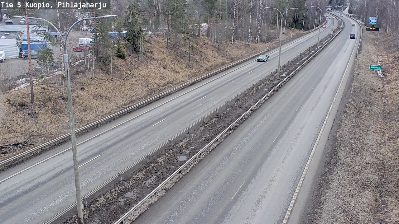 Weather Camera Image Road 5 Kuopio, Pihlajaharju, Kuopio, Pohjois-Savo